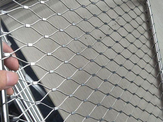 Transparent SS Rope Mesh 304 304L 316 316L Steel Cable Mesh For Balustrades