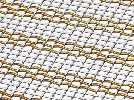 Architectural Woven Metal Mesh Fabric Create Weave Ss Woven Wire Mesh