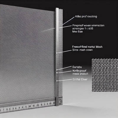 Fireproof Woven Metal Mesh Screen 1-635mesh for Durable and Knife Proof Protection